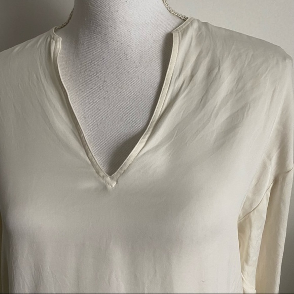Vince Ruched Back Split Neck Blouse - image 5